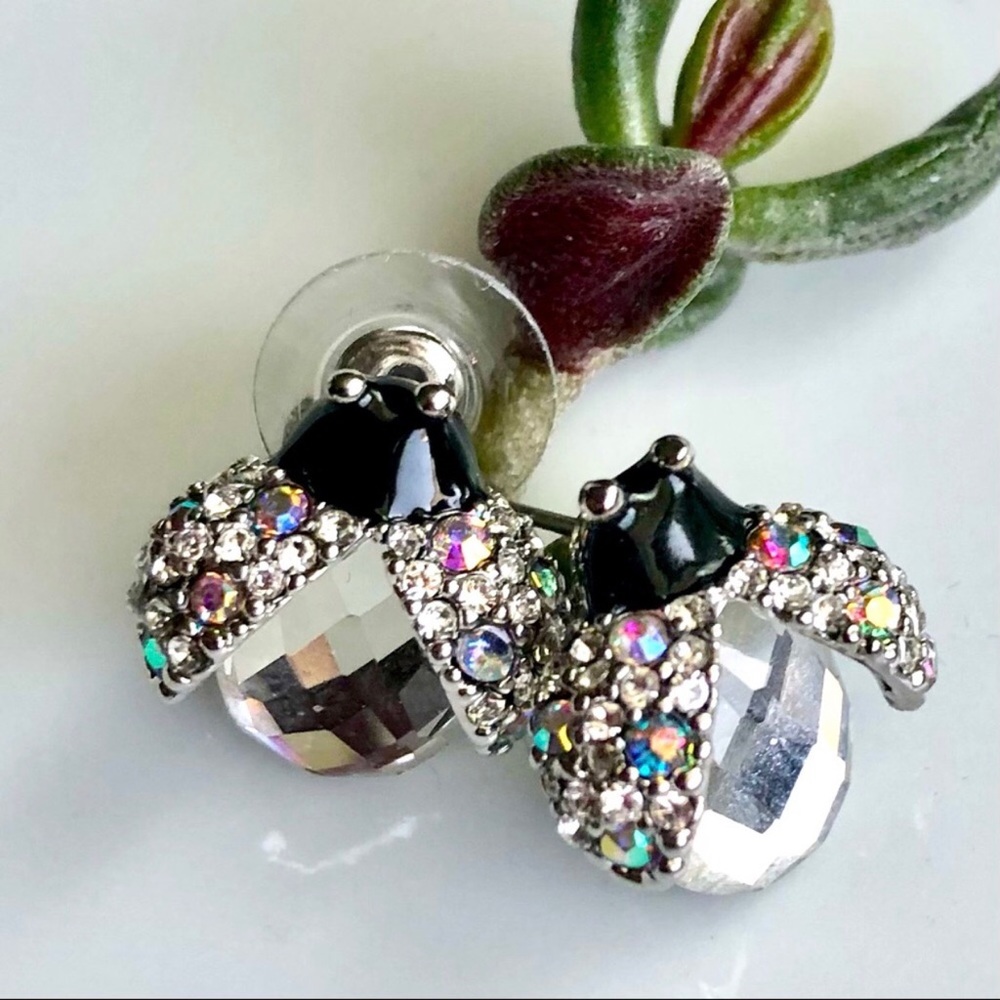 Ladybug Crystal Earrings